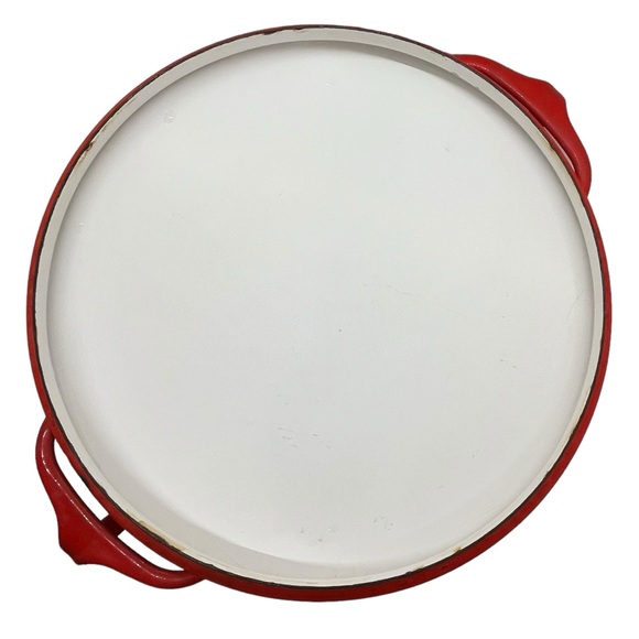 Vintage Dansk Kobenstyle Enamelware Red Dutch Oven/Casserole Round, France 8.5" - Picture 10 of 12